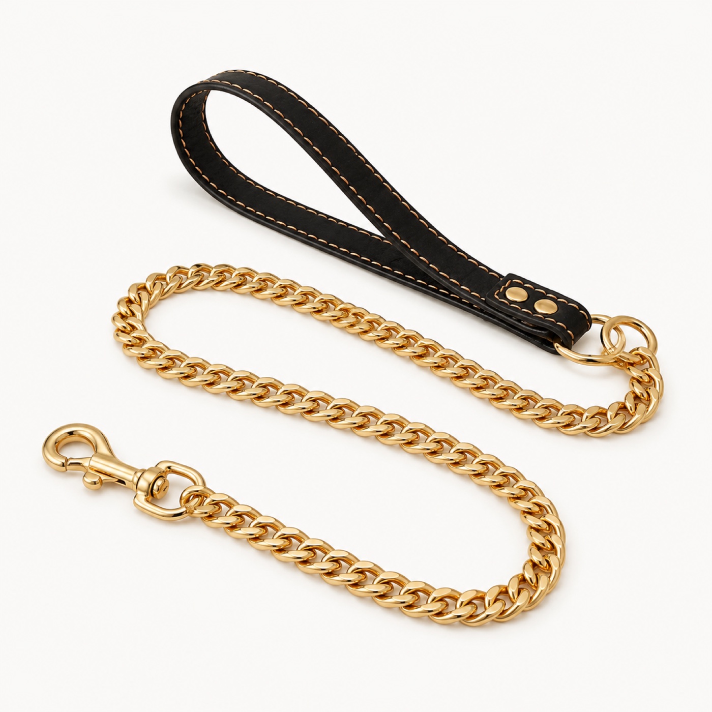 Golden Metal Dog Leash